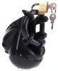 Prémium tojótojás zár - fekete chastity cage 7,7 x 2,8 cm