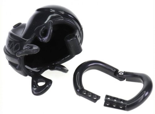 Prémium tojótojás zár - fekete chastity cage 7,7 x 2,8 cm