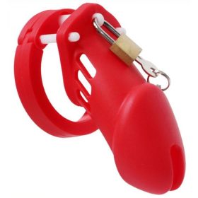   Silicone Chastity Cage Bran – prémium szilikon zárgép, piros
