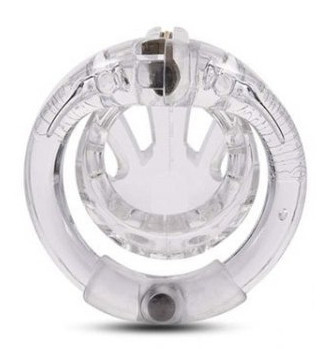 Beam Chastity Cage – átlátszó intim zár 6 x 3 cm