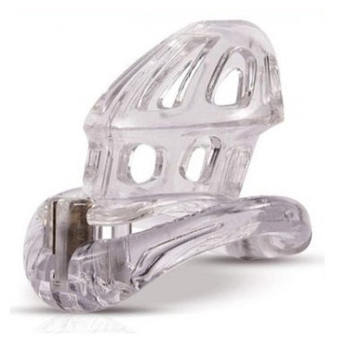 Beam Chastity Cage – átlátszó intim zár 6 x 3 cm