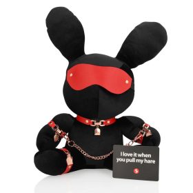 Rabbit Bondage bársonyos nyúl kötöző fekete nagy