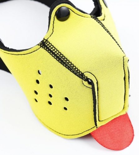 Neoprene Puppy Yellow – érzéki játékos maszk Tongue-gal