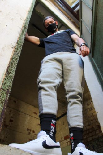 Sk8erboy – prémium fekete crew zokni