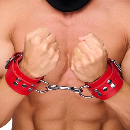 Clemă din piele roșie premium – pentru legare senzuală