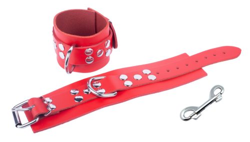 Clemă din piele roșie premium – pentru legare senzuală