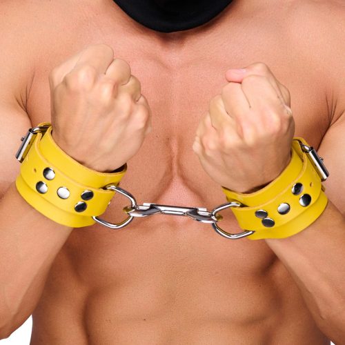 ULTRA – clemă de mână pentru încheietura mâinii din piele galbenă premium