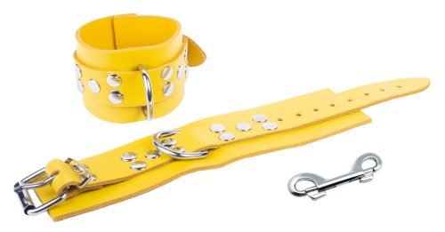 ULTRA – clemă de mână pentru încheietura mâinii din piele galbenă premium