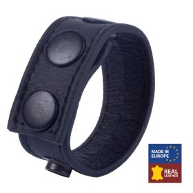 Cocky Leather – fekete bőr péniszgyűrű