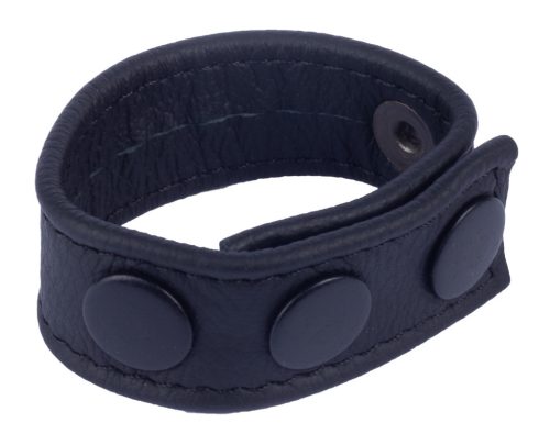 Cocky Leather – fekete bőr péniszgyűrű