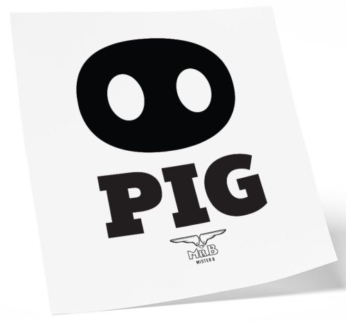 MrB Pig – ephemere tetoválás 10 x 10 cm