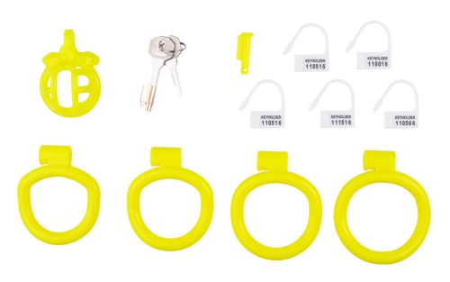 Lyfy rövid kényszerítő ketrec – 4 x 3,3 cm, sárga