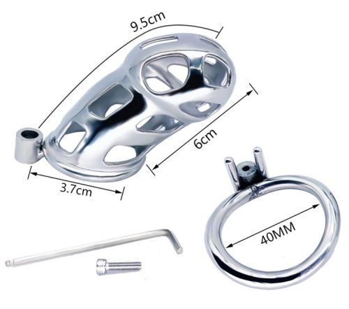 Cobra Steel – prémium fém chastity ketrec 10 x 3.7 cm