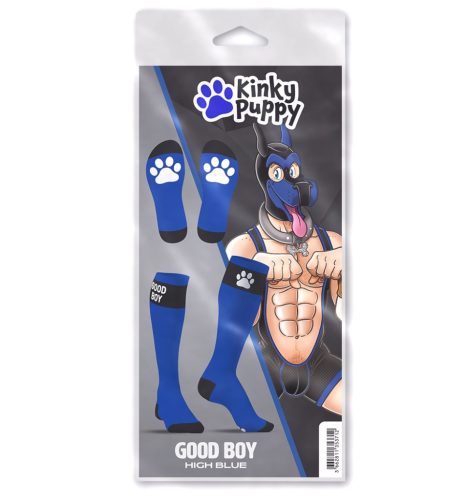 Big Good Boy – elegáns kék magas zokni