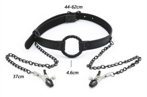 Gag Nip Ring – stílusos mellbimbó feszítő fekete színben