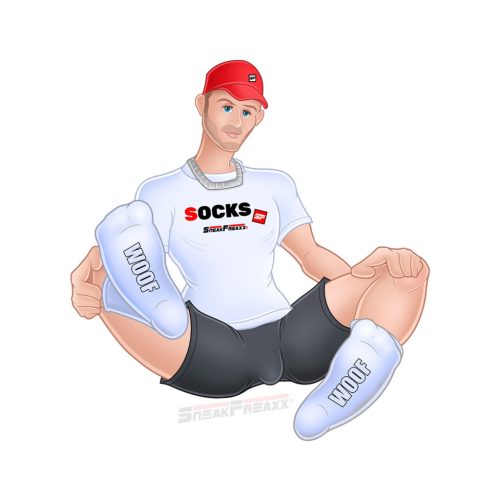 Puppy Tube – elegáns, magas zokni fekete-fehér színben