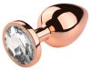 Bijou PinkyGold – átlátszó anális díszítő – S méret