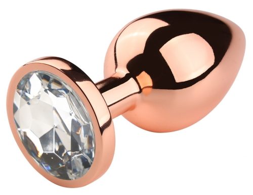 Bijou PinkyGold – átlátszó anális díszítő – S méret