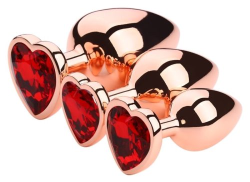 Bijou – prémium arany szív alakú anális dugó (S)