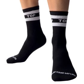 Fetish Top Socks – fekete érzéki zoknik