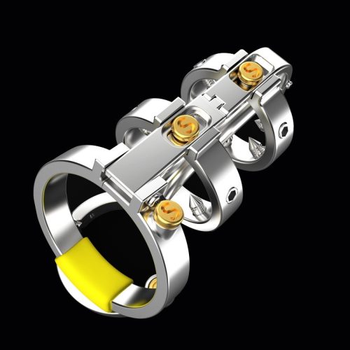 Teljes mechanikai chastity ketrec - 6,5 x 3,5 cm