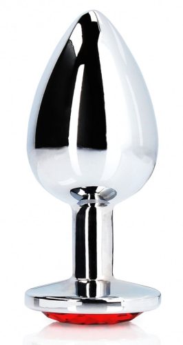 Bijou – ezüst-vörös anális gyöngy 6 x 2,6 cm