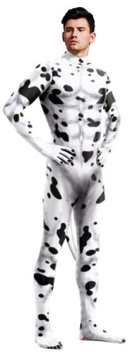 Dalmata kutya cosplay jelmez – fekete-fehér stílusban