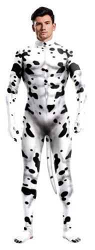 Dalmata kutya cosplay jelmez – fekete-fehér stílusban