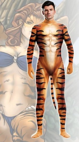 Tiger Cosplay Jelmez - Élénk színek, stílusos megjelenés