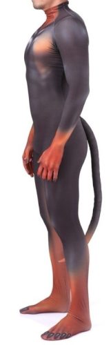 Fekete és vörös Doberman cosplay jelmez