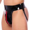 Xrub – fekete-piros latex jockstrap cipzárral