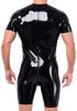 Xrub Latex Combi-Shorts – fekete latex short cipzárral