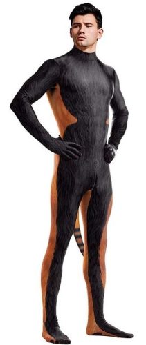 Raccoon Red Panda – fekete-narancs cosplay overál