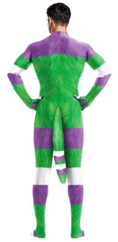 Prémium Cartoon Cosplay Overall – fehér-zöld-lila kombinációban