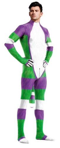 Cartoon Cosplay Jumpsuit – fehér-zöld-lila kezeslábas