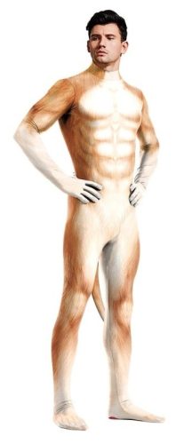 Shiba kutya fehér és láng cosplay jelmez