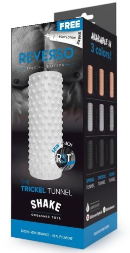Trickel Tunnel Shake Reverso – prémium maszturbátor fehér