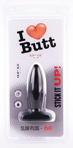 Plug Slim M I Love Butt – prémium anális kiegészítő, fekete