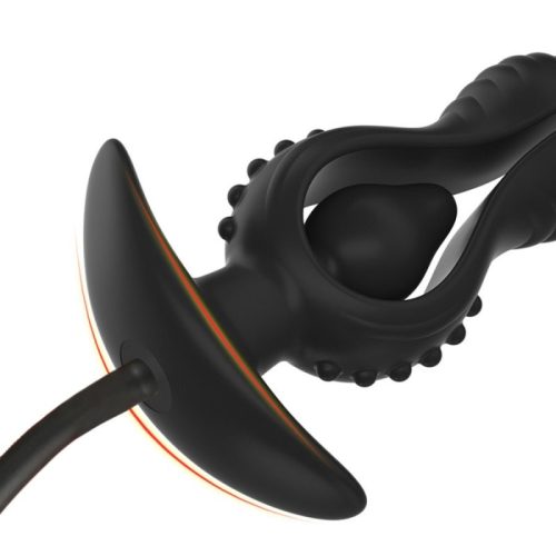 Virág alakú felfújható anális dugó - 9 x 4,8 cm