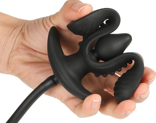 Virág alakú felfújható anális dugó - 9 x 4,8 cm