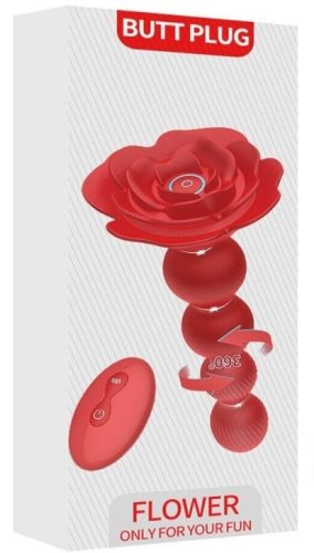 Rosebird – vibráló anális golyók 15 x 3,5 cm