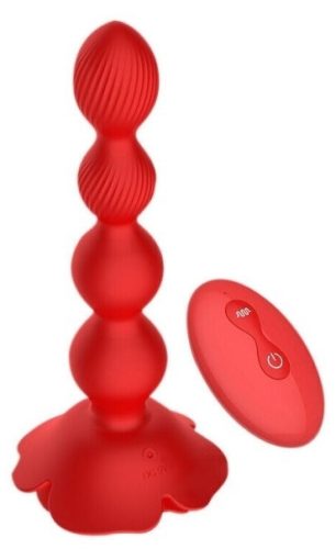 Rosebird – vibráló anális golyók 15 x 3,5 cm