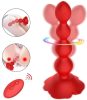 Rosebird – vibráló anális golyók 15 x 3,5 cm