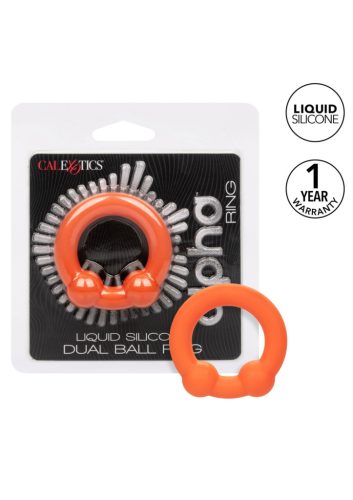 Cockring Alpha Dual Ball – duplagyöngyos péniszgyűrű 37 mm