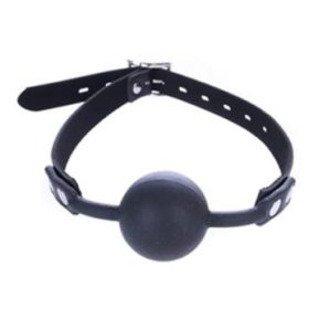  Simply Gag Ball Sling 40mm – stílusos gagszalag fekete színben