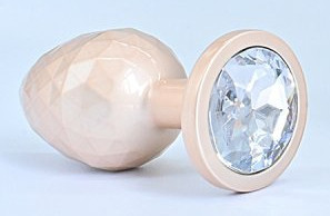 Ikonik Diamond S – prémium anális dugó bézs színben