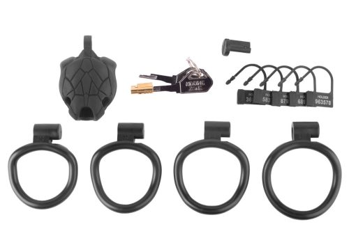 Black Python Cage S – prémium intim ketrec (5 x 3 cm)