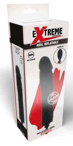 Inflatable Dildo – fekete, 18 cm és 3,5 cm prémium vibrátor