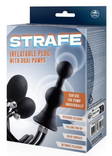 Duobally – felfújható anális plug 18 x 9 cm