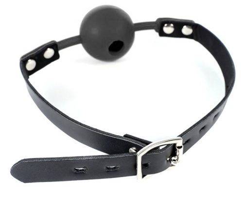 Enjoy Gag – fekete golyóhúzó, prémium intim élményhez